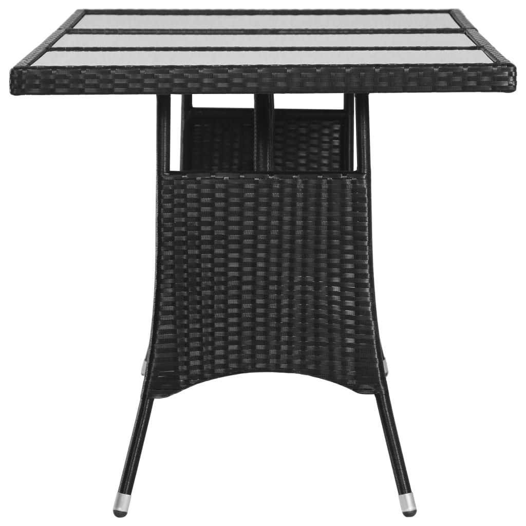 Tuintafel 170x80x74 cm poly rattan zwart is nu te koop bij PeponiXL, paradijselijk wonen!