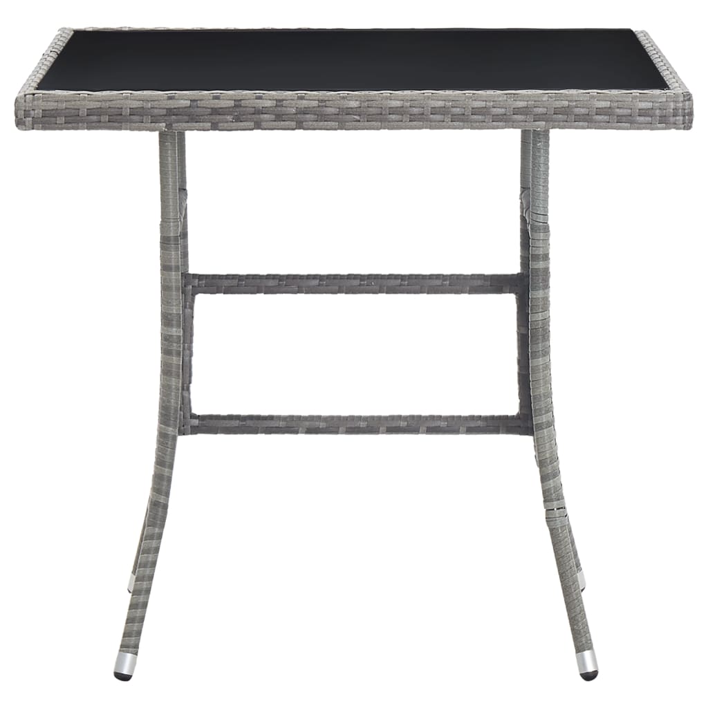 Tuintafel 80x80x74 cm poly rattan grijs is nu te koop bij PeponiXL, paradijselijk wonen!