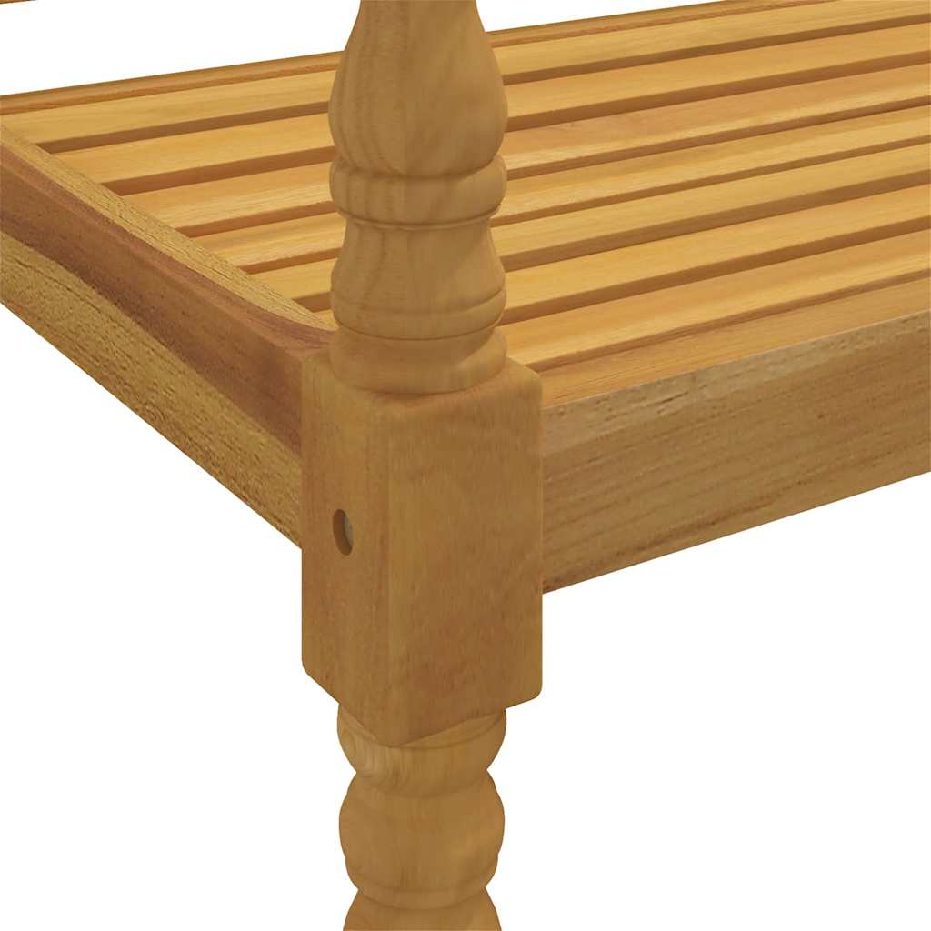 Bankje Batavia met crèmekleurig kussen 150 cm massief teakhout is nu te koop bij PeponiXL, paradijselijk wonen!