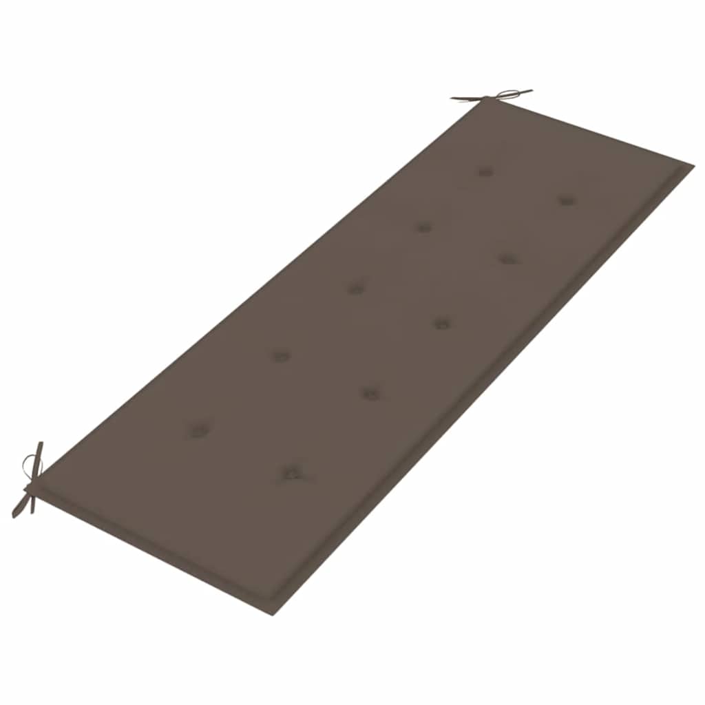 Bankje Batavia met taupe kussen 150 cm massief teakhout is nu te koop bij PeponiXL, paradijselijk wonen!