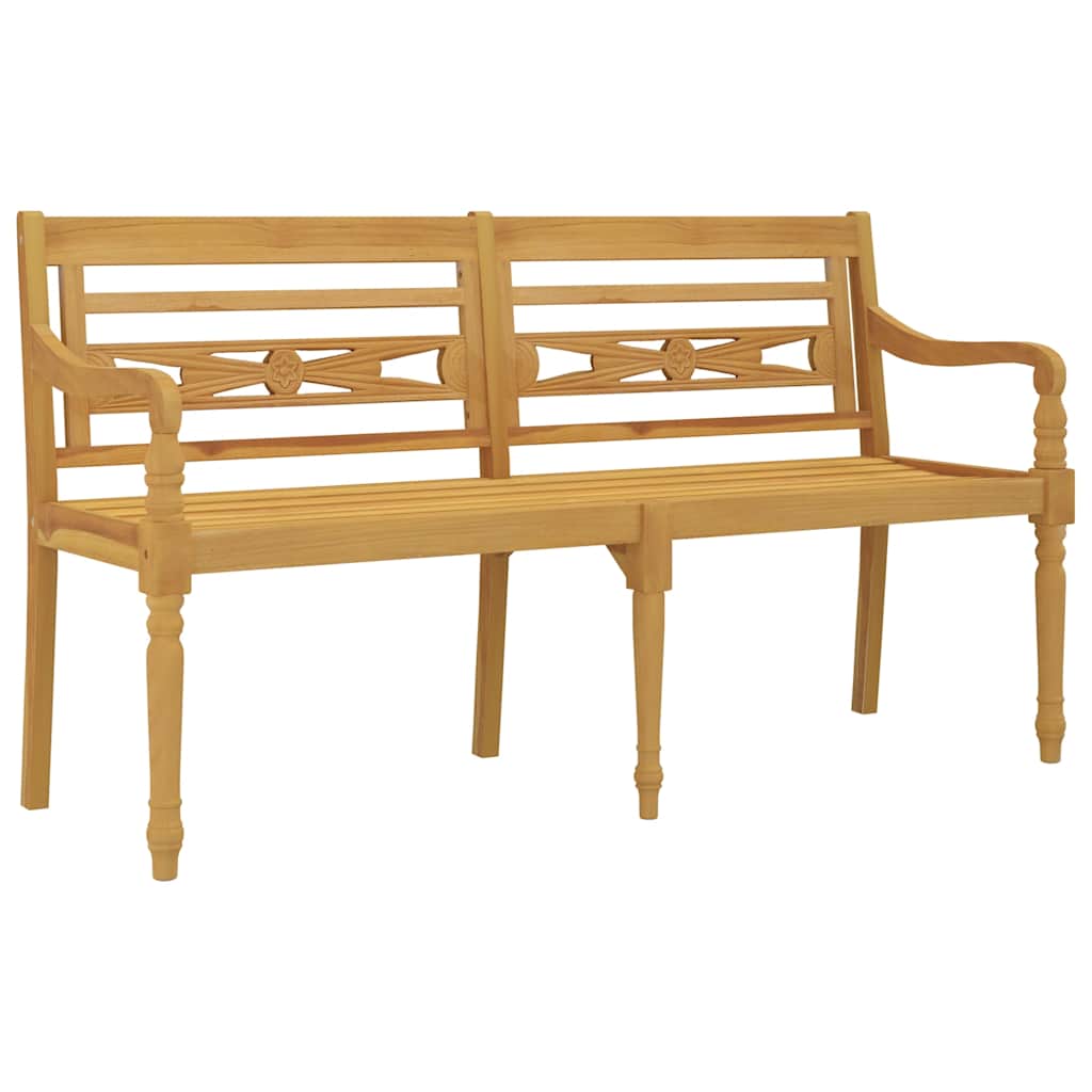 Bankje Batavia met wijnrood kussen 150 cm massief teakhout is nu te koop bij PeponiXL, paradijselijk wonen!