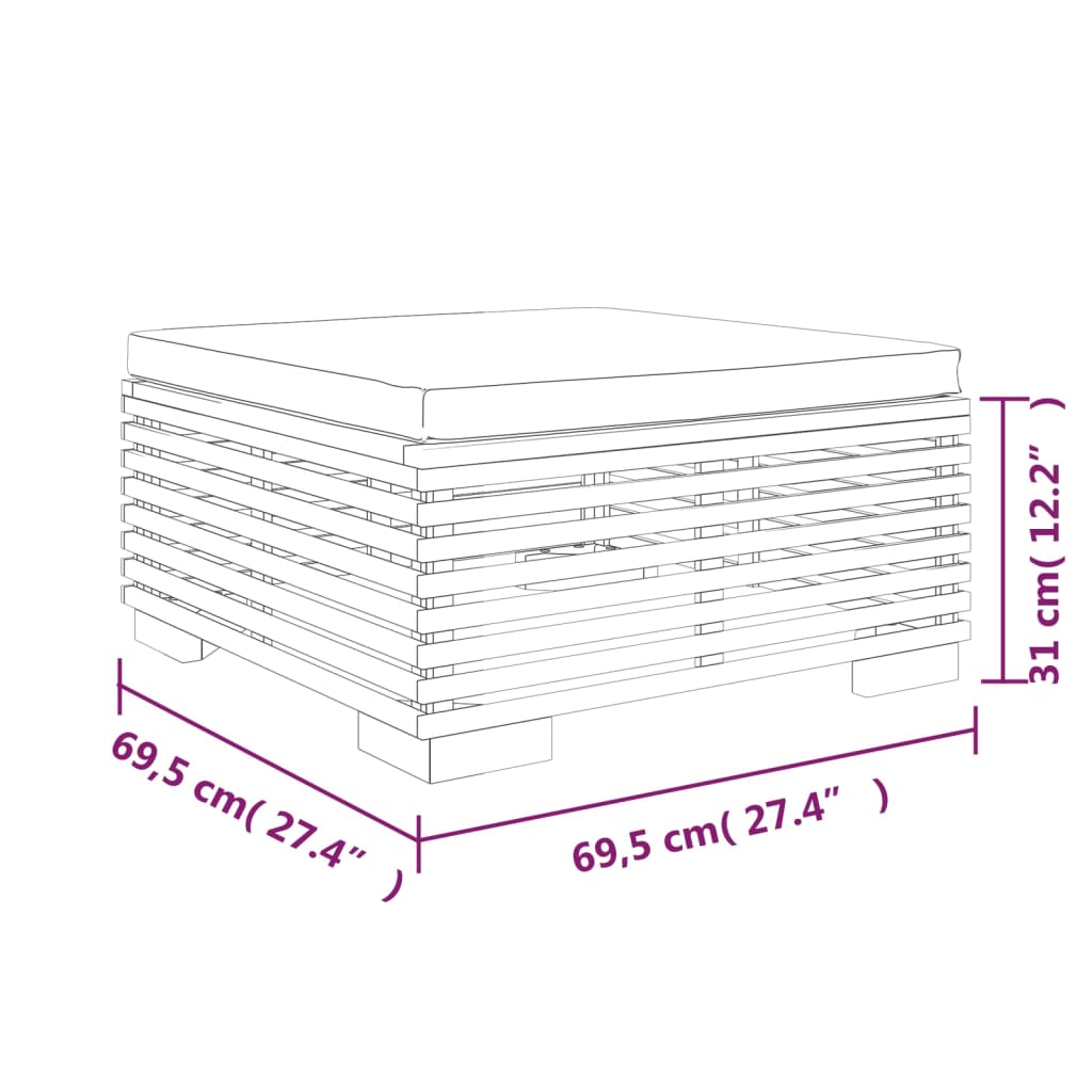 4-delige Loungeset met kussens massief teakhout is nu te koop bij PeponiXL, paradijselijk wonen!