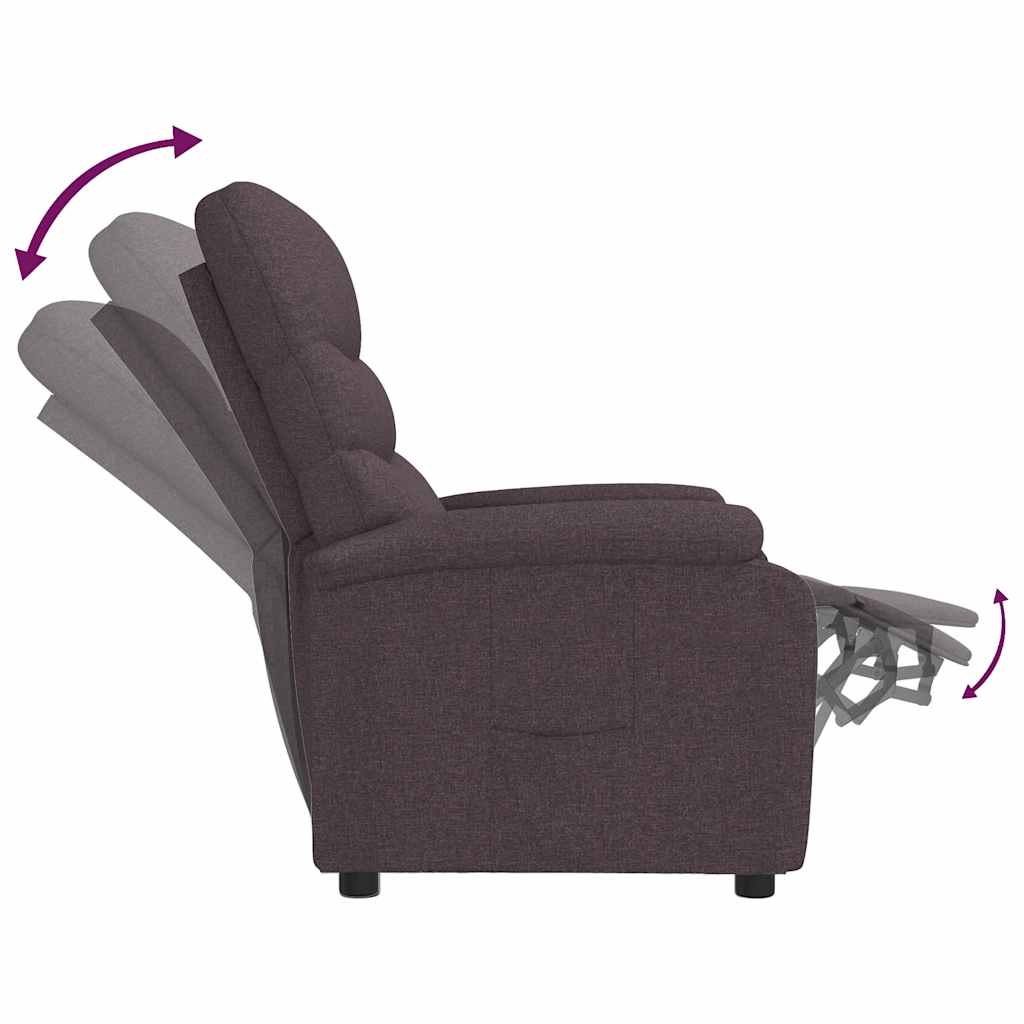 Fauteuil verstelbaar stof donkerbruin is nu te koop bij PeponiXL, paradijselijk wonen!