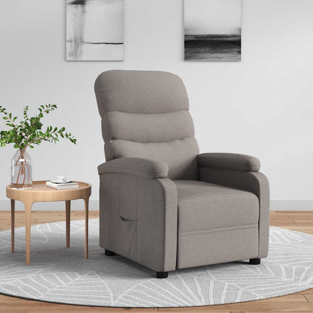 Fauteuil verstelbaar stof taupe is nu te koop bij PeponiXL, paradijselijk wonen!