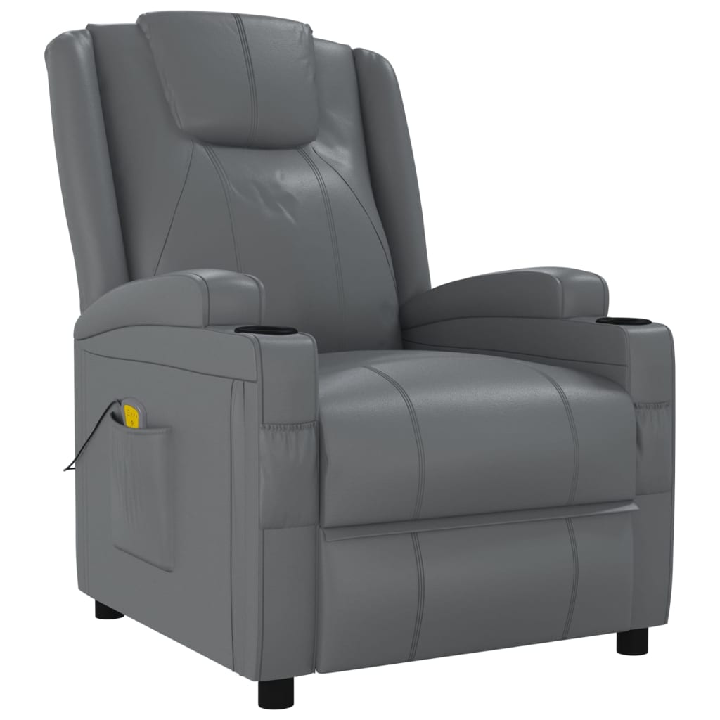 Massagestoel kunstleer antracietkleurig is nu te koop bij PeponiXL, paradijselijk wonen!
