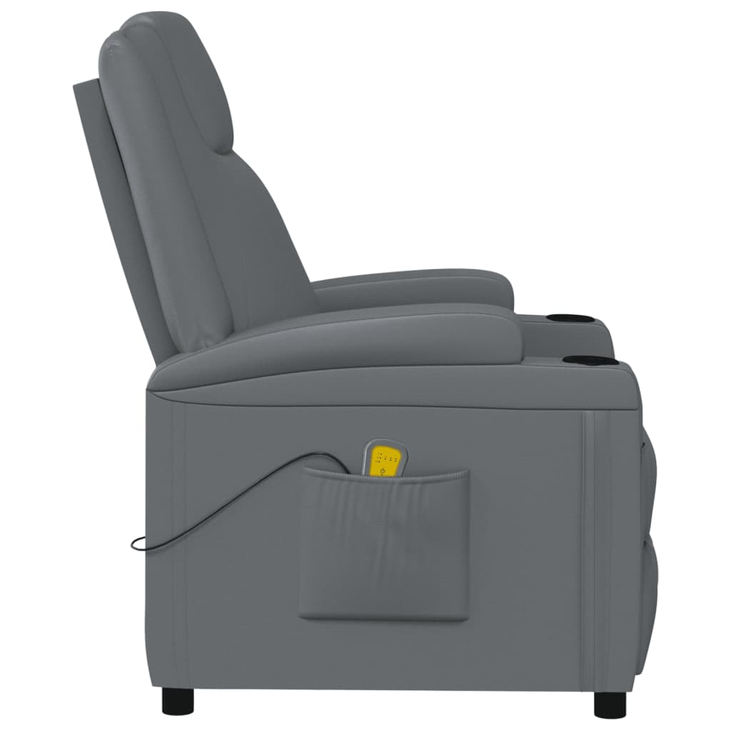 Massagestoel kunstleer antracietkleurig is nu te koop bij PeponiXL, paradijselijk wonen!