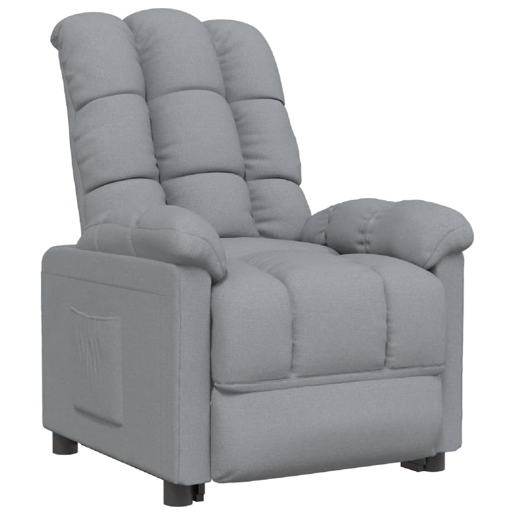 Fauteuil verstelbaar stof lichtgrijs is nu te koop bij PeponiXL, paradijselijk wonen!