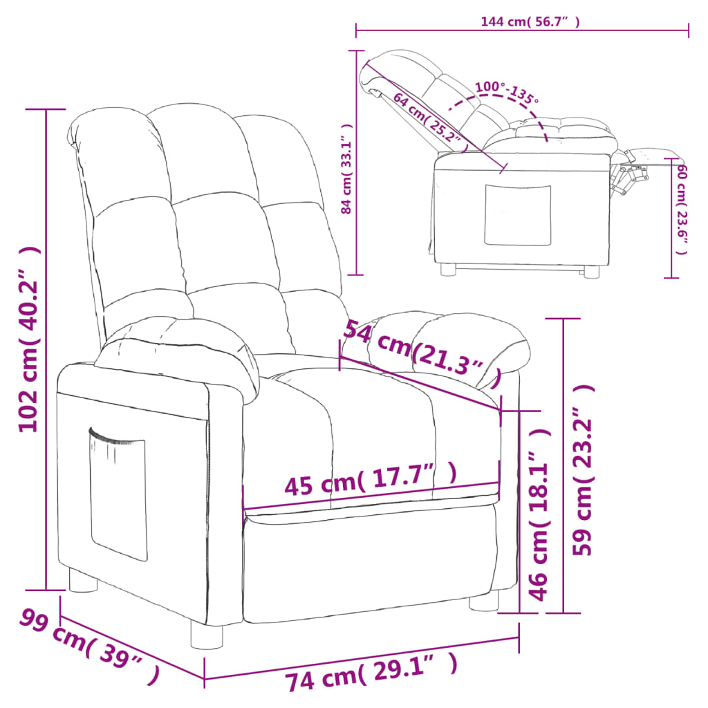 Fauteuil verstelbaar stof lichtgrijs is nu te koop bij PeponiXL, paradijselijk wonen!