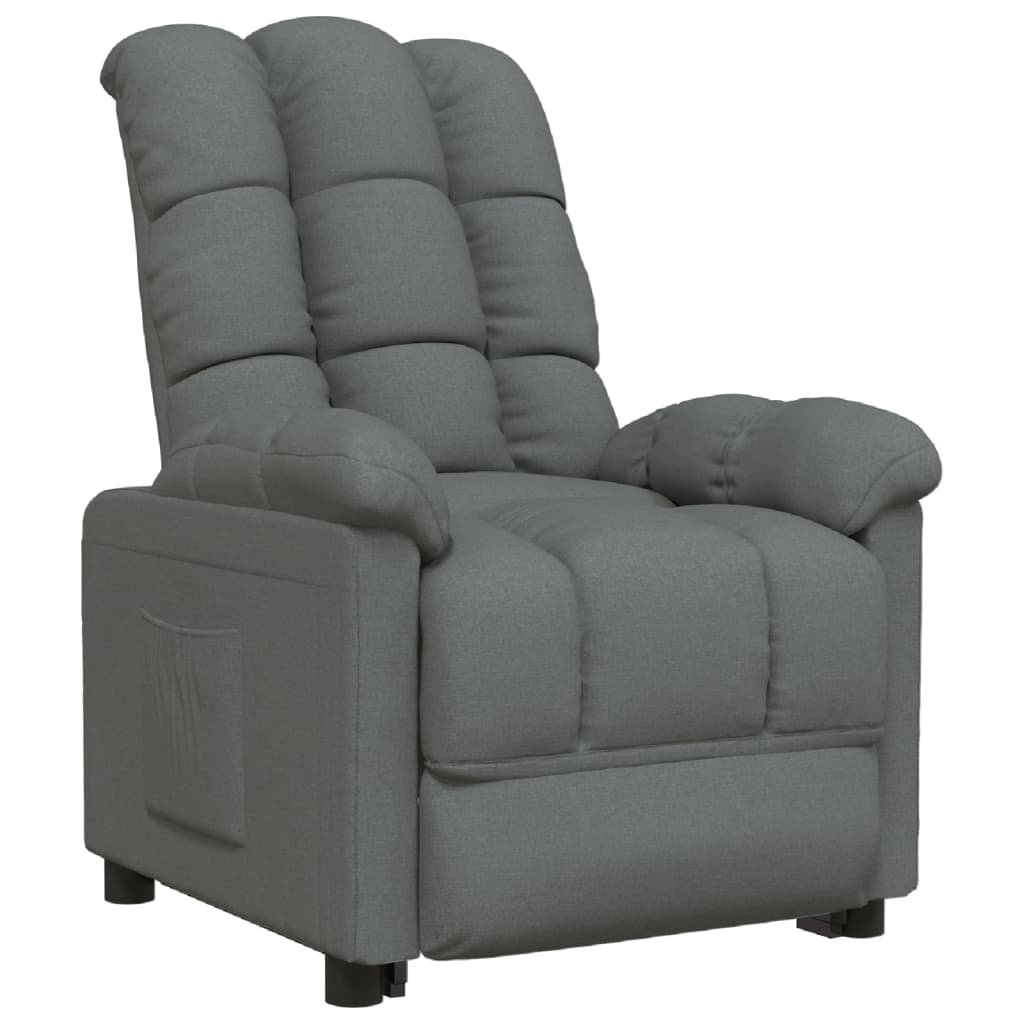 Fauteuil verstelbaar stof donkergrijs is nu te koop bij PeponiXL, paradijselijk wonen!