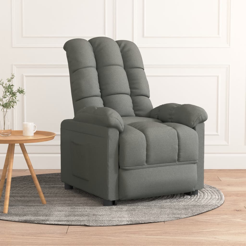 Fauteuil verstelbaar stof donkergrijs is nu te koop bij PeponiXL, paradijselijk wonen!