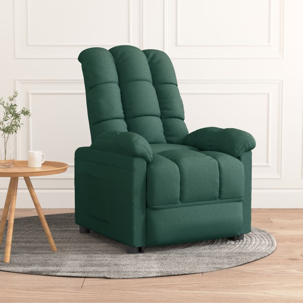 Fauteuil verstelbaar stof donkergroen is nu te koop bij PeponiXL, paradijselijk wonen!