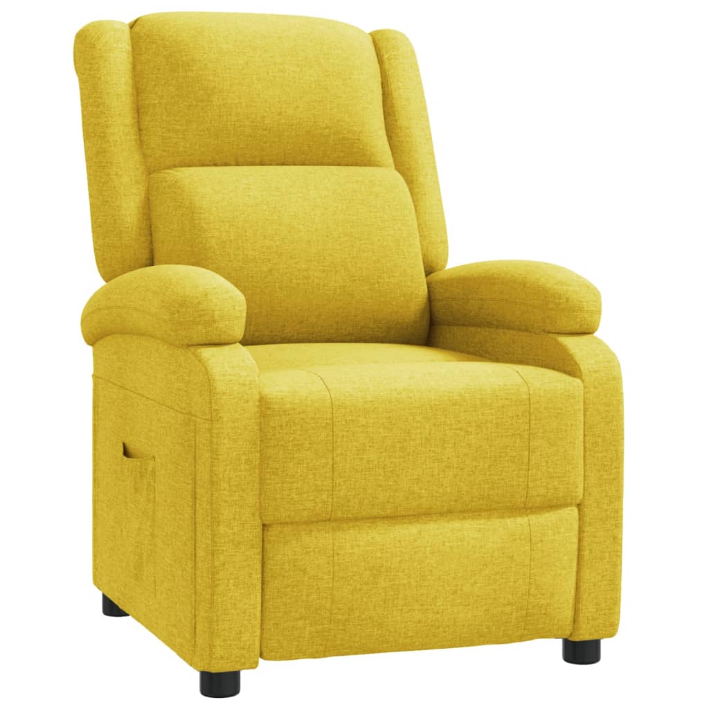 Fauteuil verstelbaar stof geel is nu te koop bij PeponiXL, paradijselijk wonen!