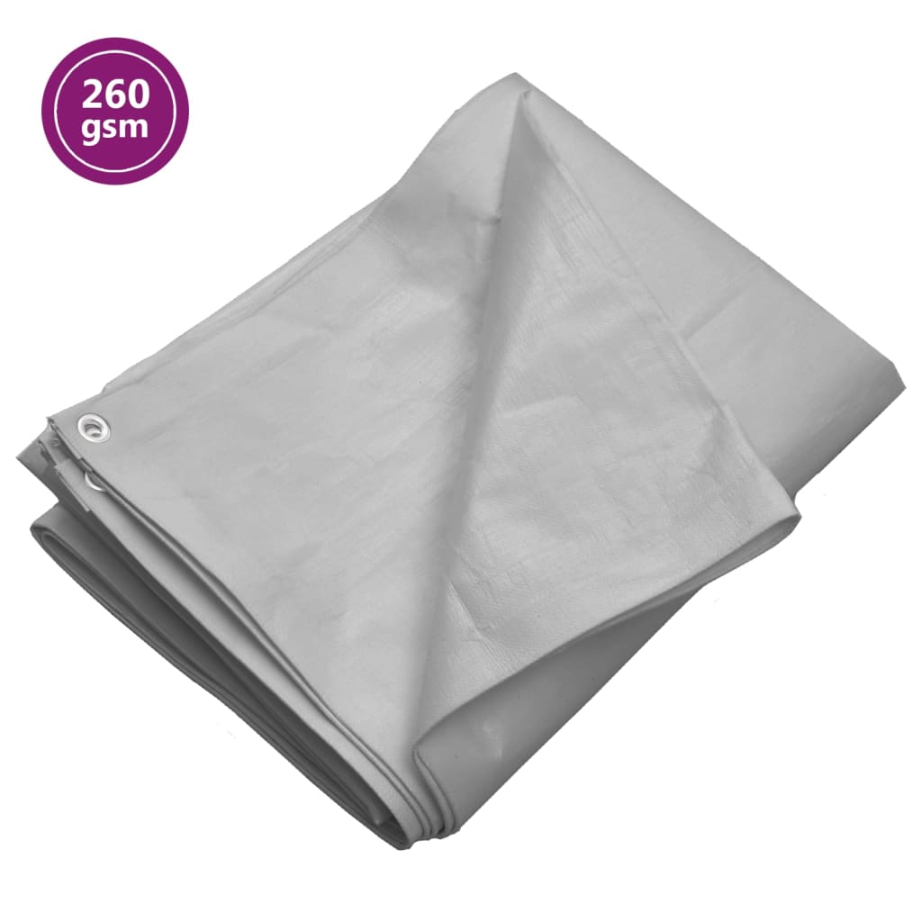Dekzeil 260 g/m² 4x5 m HDPE grijs is nu te koop bij PeponiXL, paradijselijk wonen!