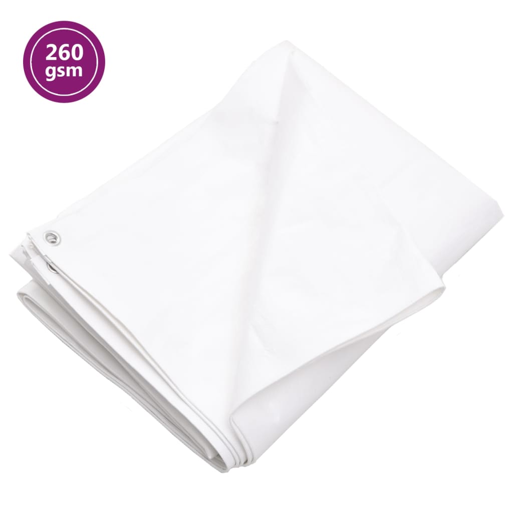 Dekzeil 260 g/m² 6x8 m HDPE wit is nu te koop bij PeponiXL, paradijselijk wonen!