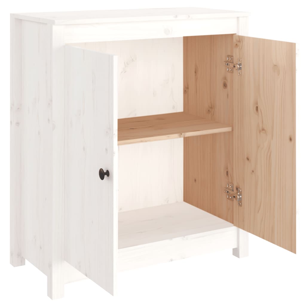 Dressoir 70x35x80 cm massief grenenhout wit is nu te koop bij PeponiXL, paradijselijk wonen!