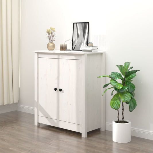 Dressoir 70x35x80 cm massief grenenhout wit is nu te koop bij PeponiXL, paradijselijk wonen!