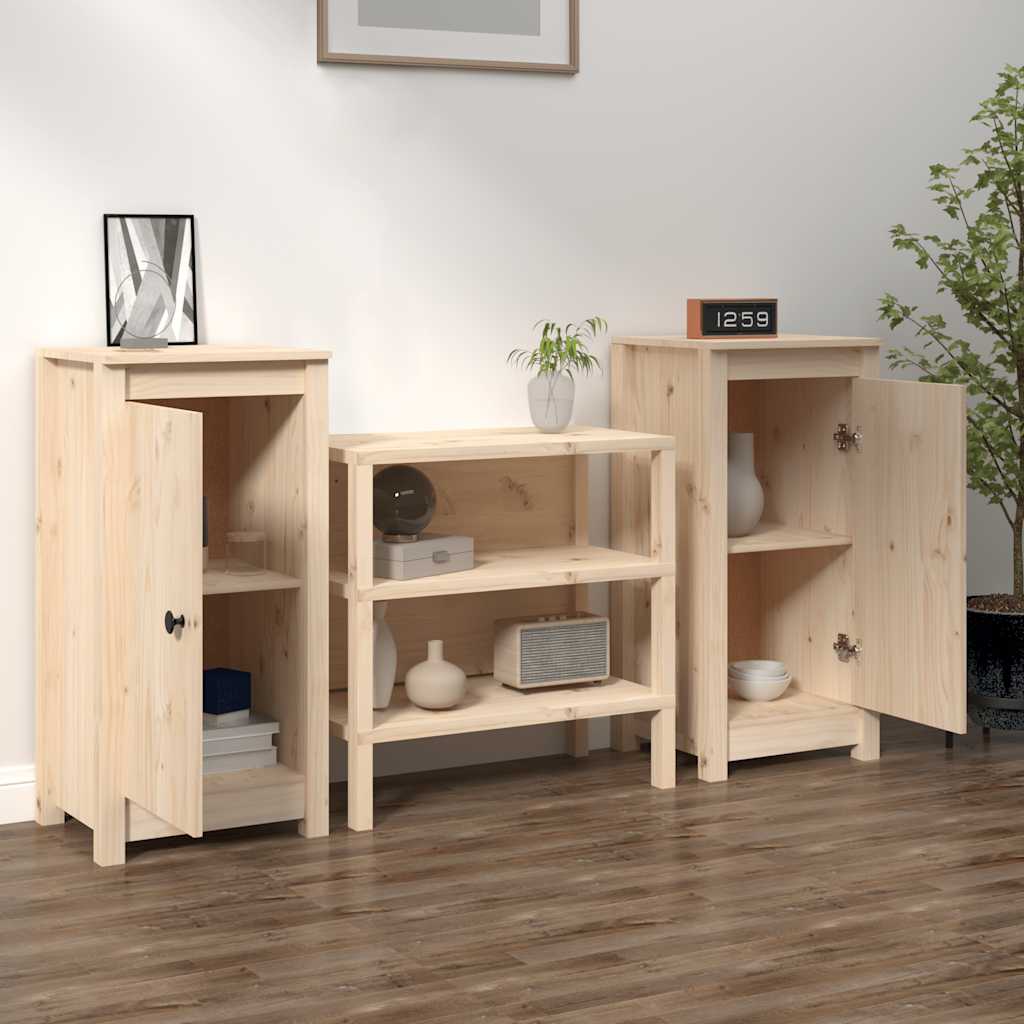 Dressoirs 2 st 39x35x80 cm massief grenenhout is nu te koop bij PeponiXL, paradijselijk wonen!