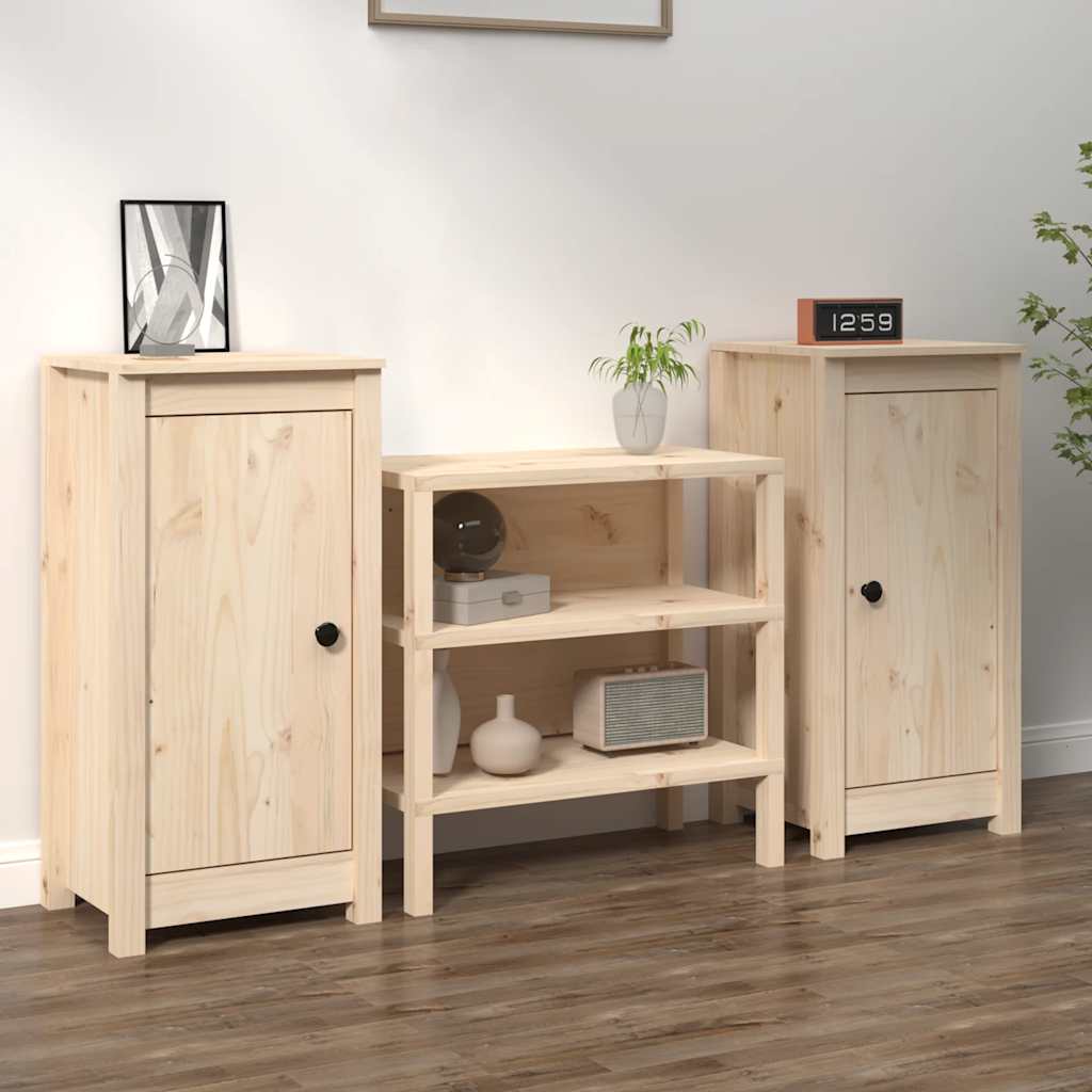 Dressoirs 2 st 39x35x80 cm massief grenenhout is nu te koop bij PeponiXL, paradijselijk wonen!