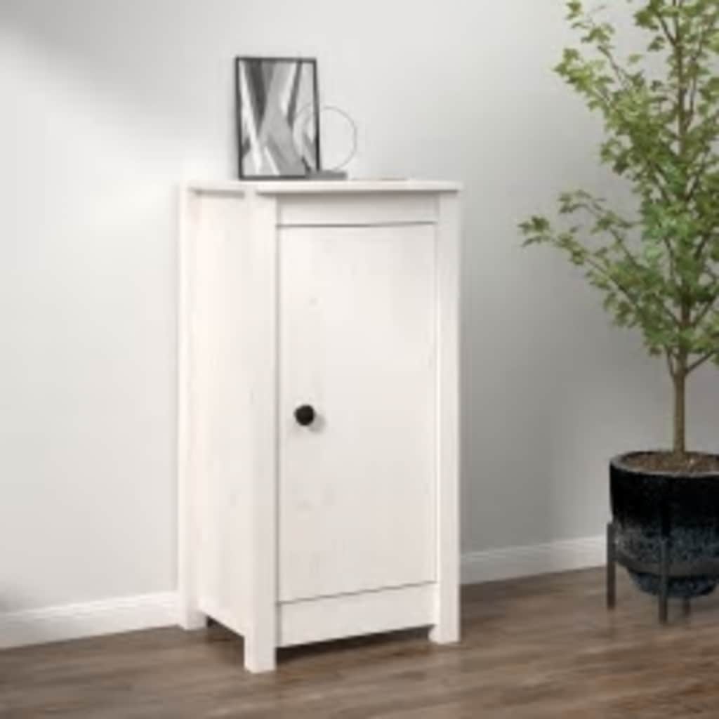 Dressoir 39x35x80 cm massief grenenhout wit is nu te koop bij PeponiXL, paradijselijk wonen!