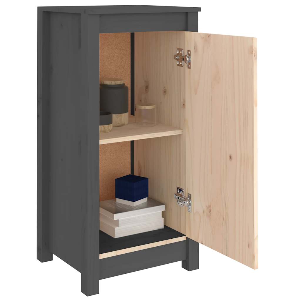 Dressoirs 2 st 39x35x80 cm massief grenenhout grijs is nu te koop bij PeponiXL, paradijselijk wonen!