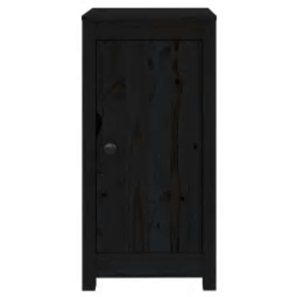 Dressoirs 2 st 39x35x80 cm massief grenenhout zwart is nu te koop bij PeponiXL, paradijselijk wonen!