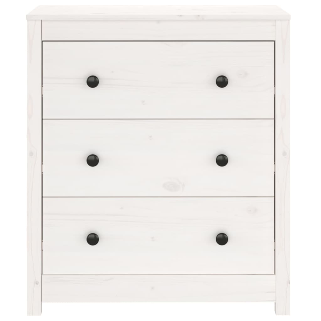 Dressoir 70x35x80 cm massief grenenhout wit is nu te koop bij PeponiXL, paradijselijk wonen!