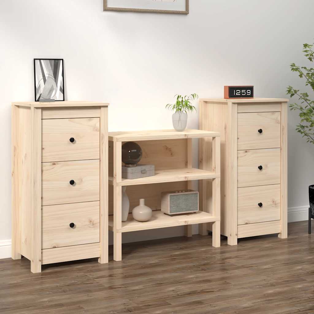 Dressoirs 2 st 40x35x80 cm massief grenenhout is nu te koop bij PeponiXL, paradijselijk wonen!