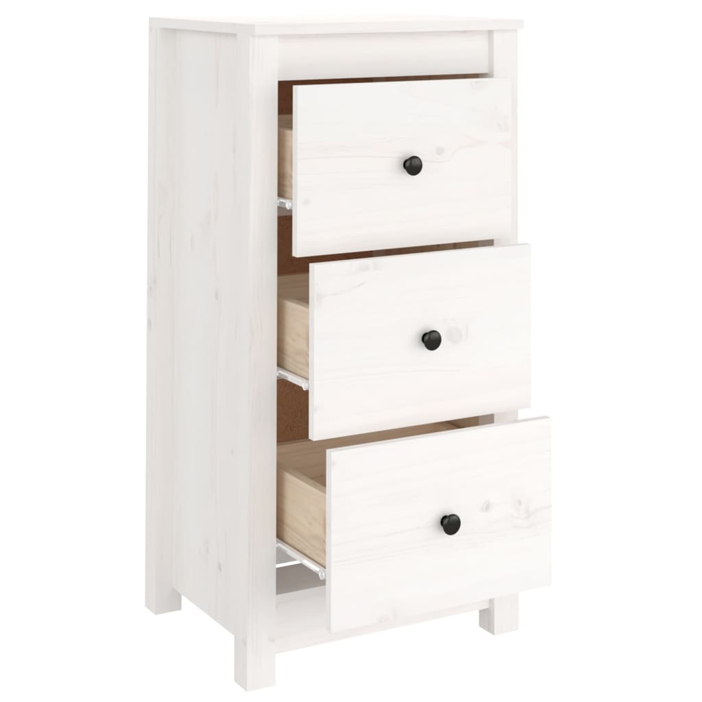 Dressoir 40x35x80 cm massief grenenhout wit is nu te koop bij PeponiXL, paradijselijk wonen!
