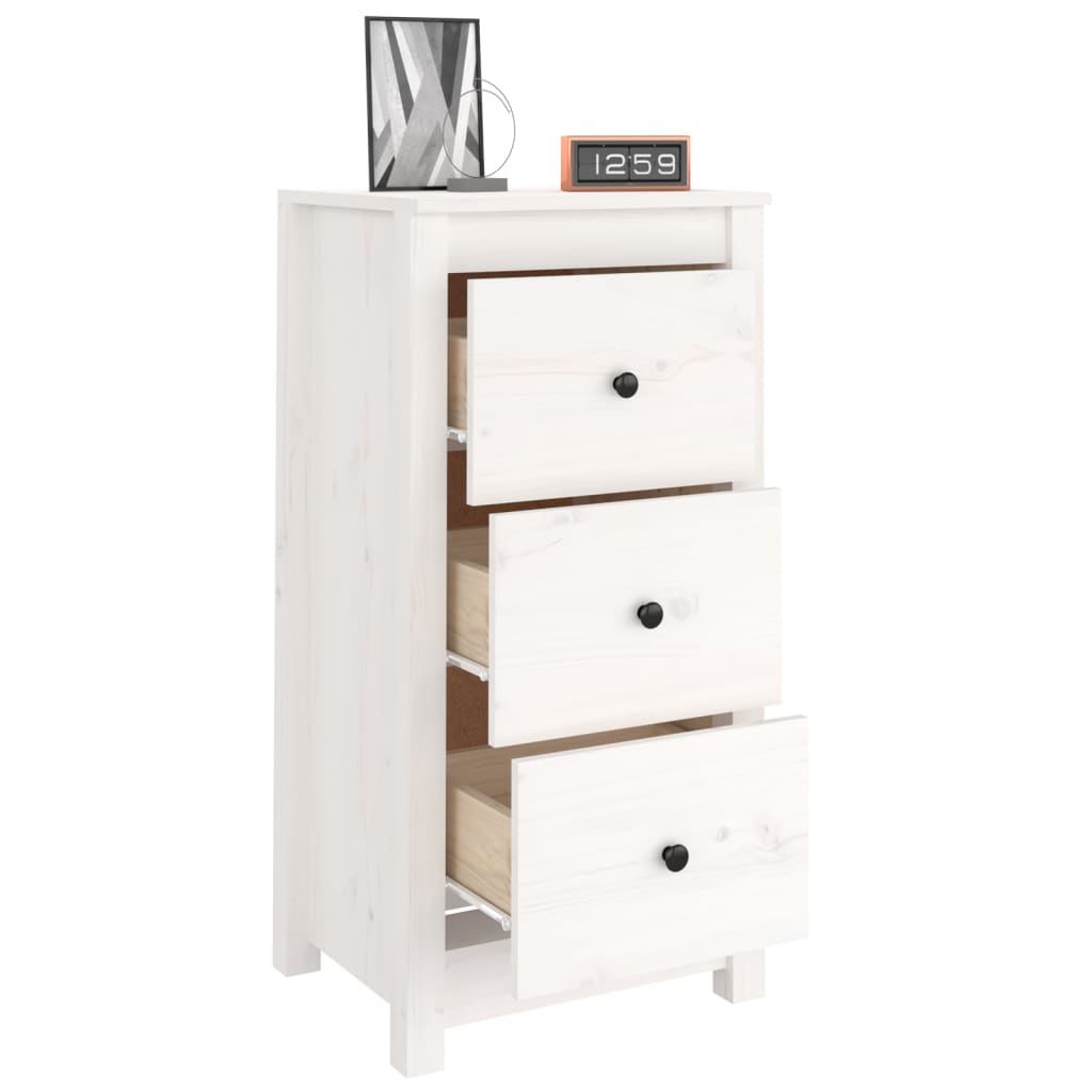 Dressoirs 2 st 40x35x80 cm massief grenenhout wit is nu te koop bij PeponiXL, paradijselijk wonen!