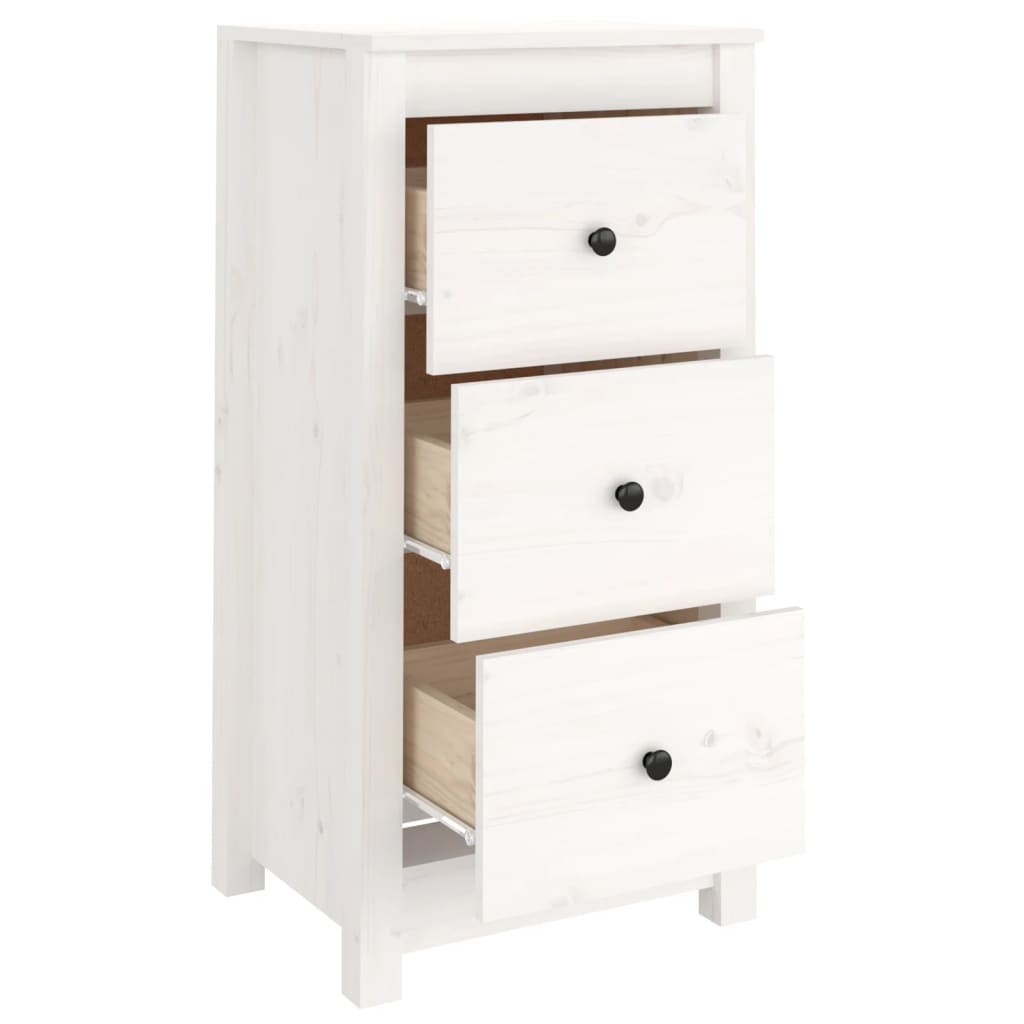 Dressoirs 2 st 40x35x80 cm massief grenenhout wit is nu te koop bij PeponiXL, paradijselijk wonen!
