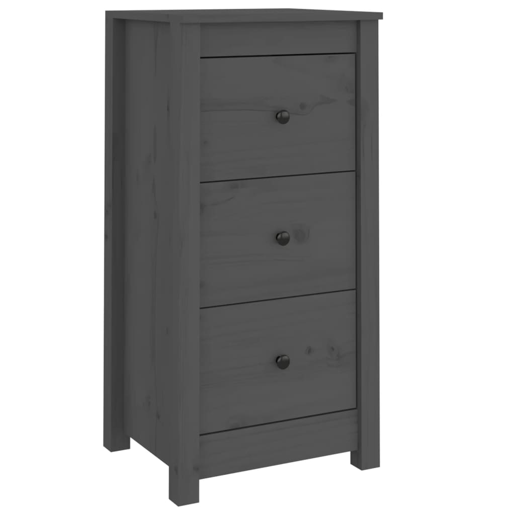 Dressoirs 2 st 40x35x80 cm massief grenenhout grijs is nu te koop bij PeponiXL, paradijselijk wonen!