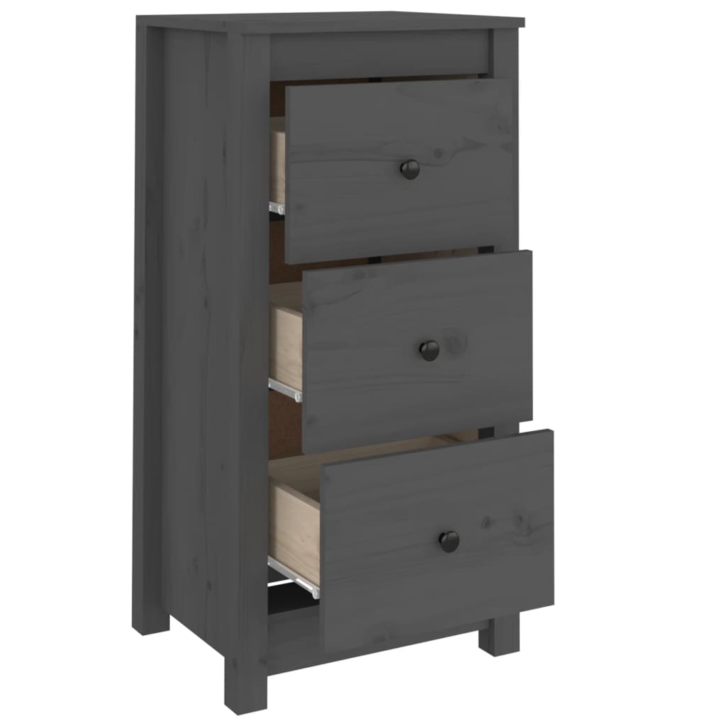 Dressoirs 2 st 40x35x80 cm massief grenenhout grijs is nu te koop bij PeponiXL, paradijselijk wonen!