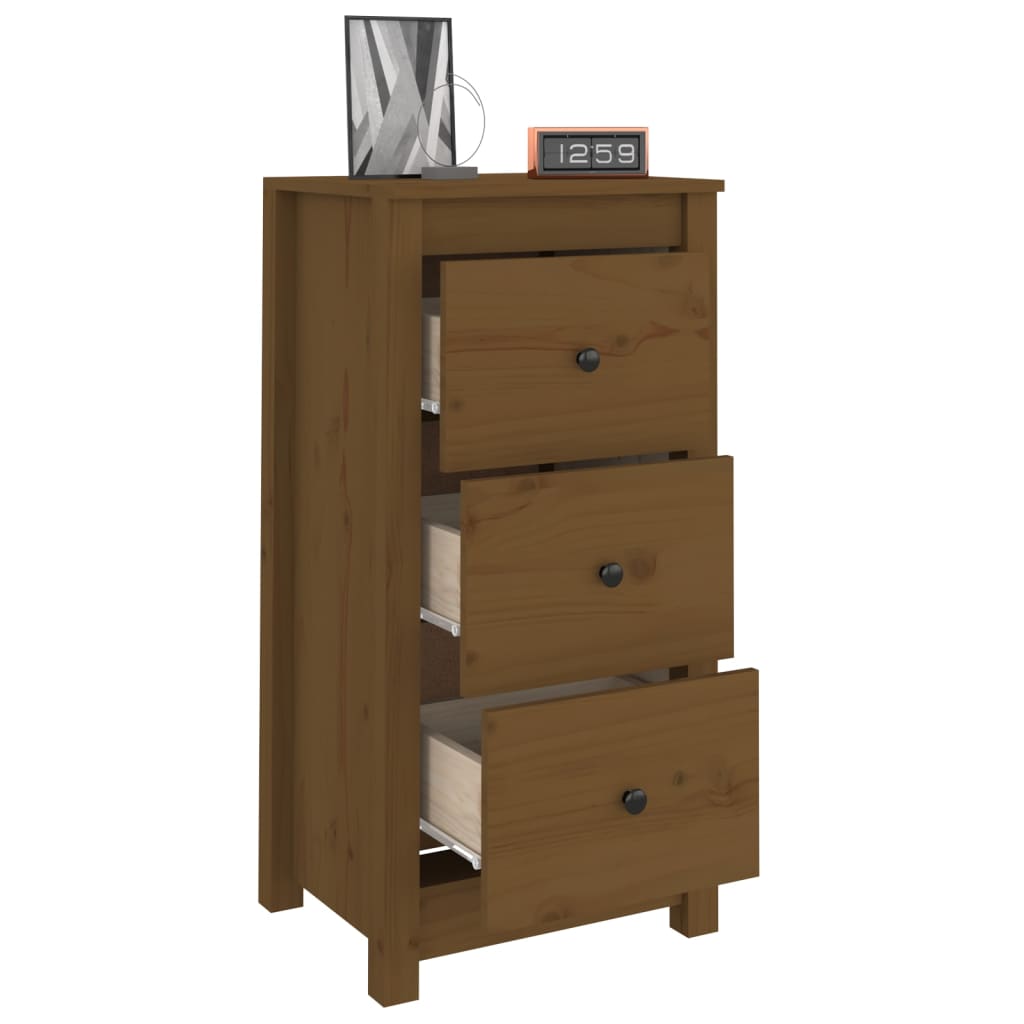 Dressoirs 2 st 40x35x80 cm massief grenenhout honingbruin is nu te koop bij PeponiXL, paradijselijk wonen!