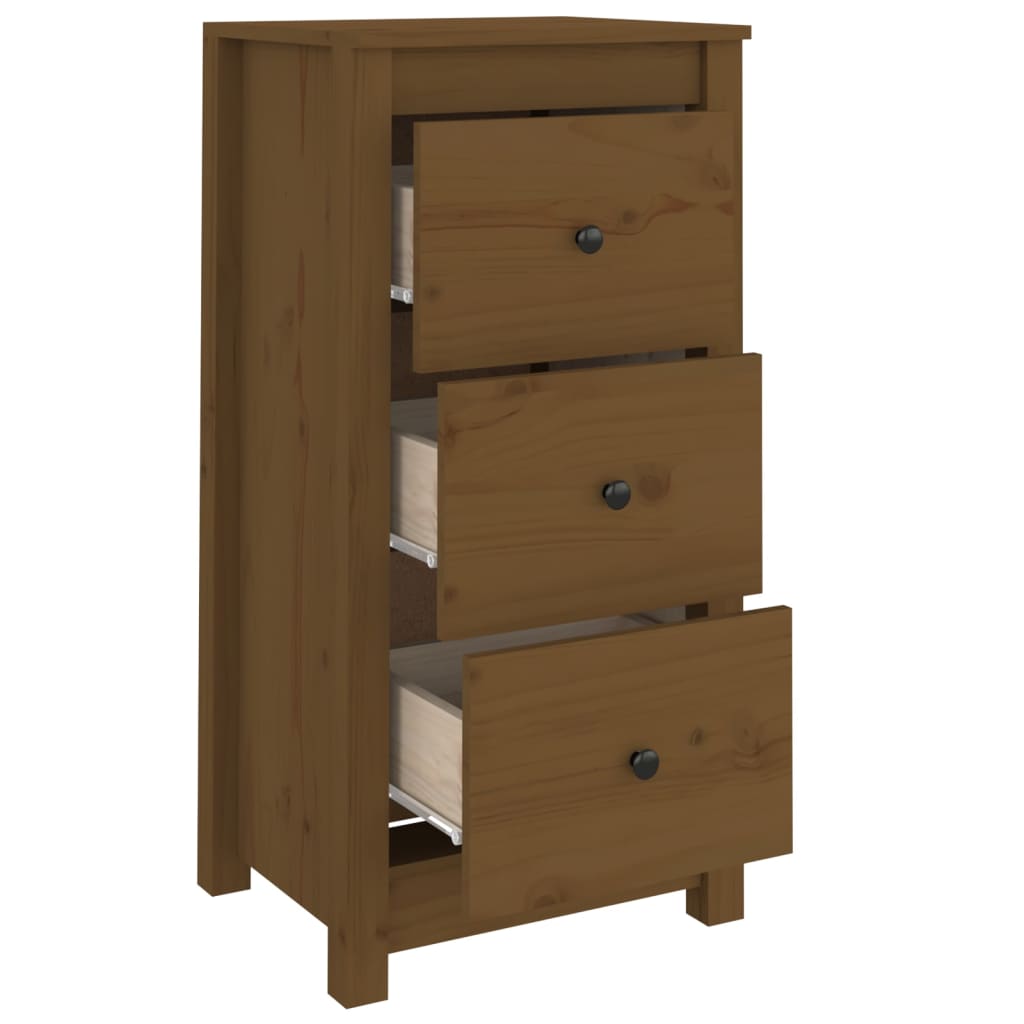 Dressoirs 2 st 40x35x80 cm massief grenenhout honingbruin is nu te koop bij PeponiXL, paradijselijk wonen!