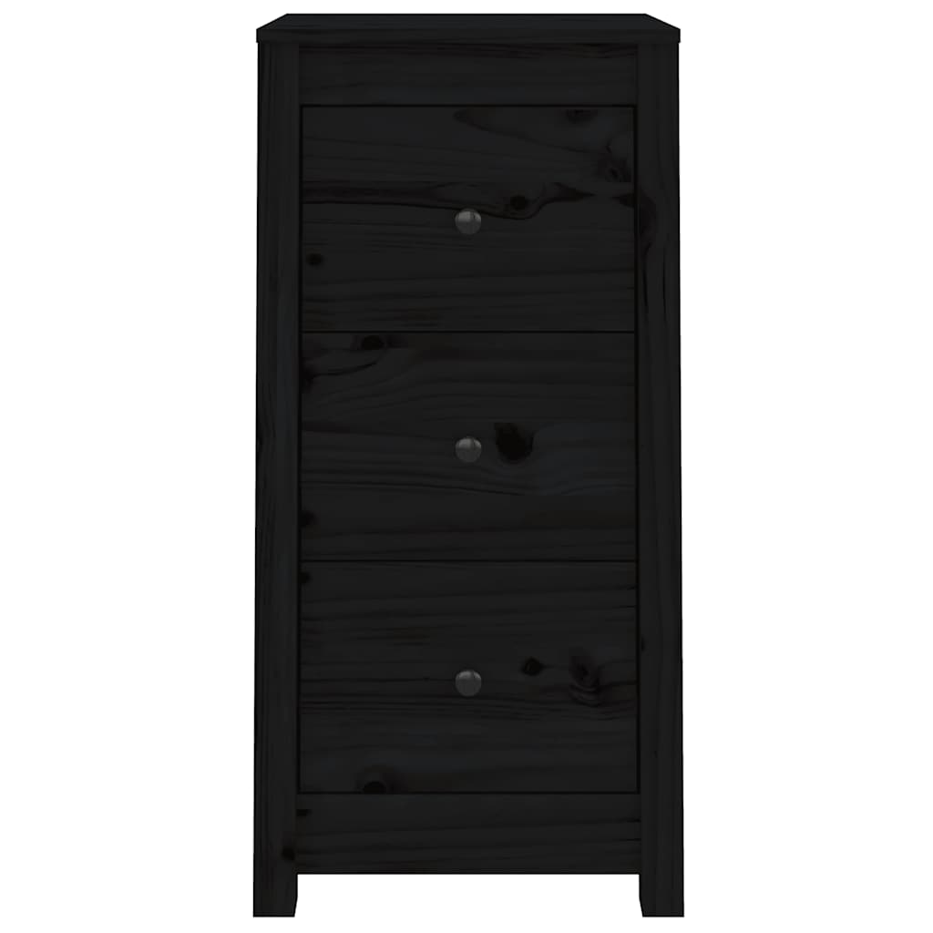 Dressoirs 2 st 40x35x80 cm massief grenenhout zwart is nu te koop bij PeponiXL, paradijselijk wonen!