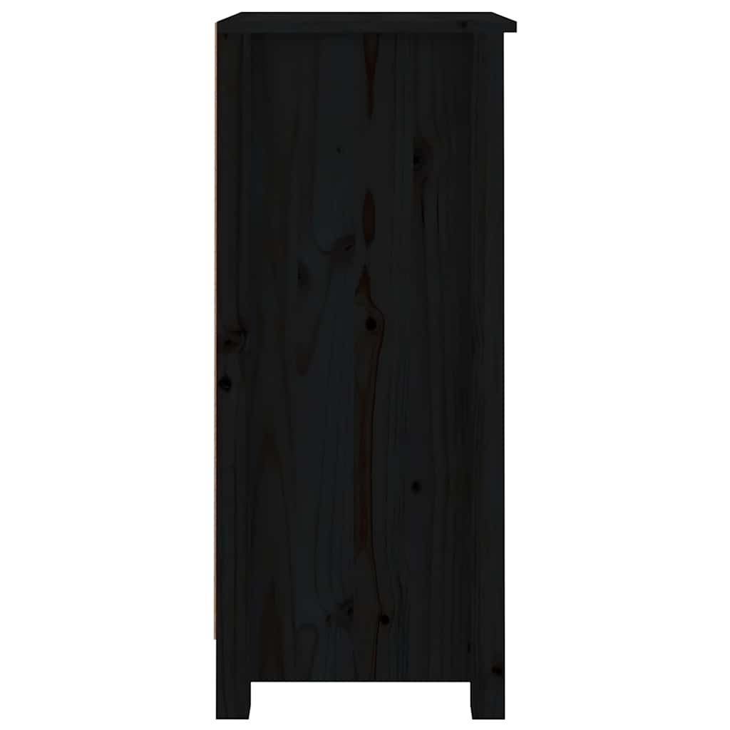 Dressoirs 2 st 40x35x80 cm massief grenenhout zwart is nu te koop bij PeponiXL, paradijselijk wonen!