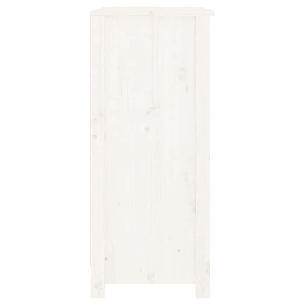 Dressoir 70x35x80 cm massief grenenhout wit is nu te koop bij PeponiXL, paradijselijk wonen!