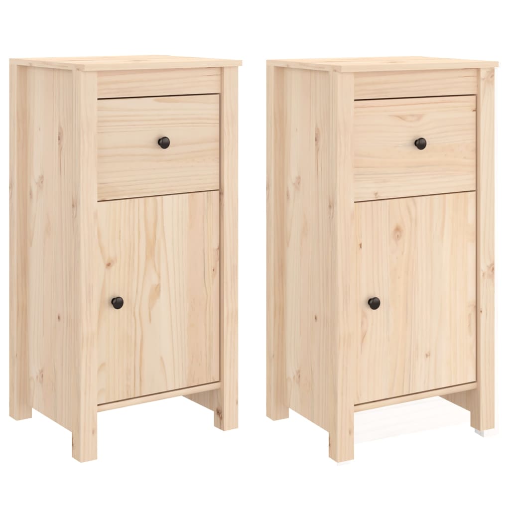 Dressoirs 2 st 40x35x80 cm massief grenenhout is nu te koop bij PeponiXL, paradijselijk wonen!