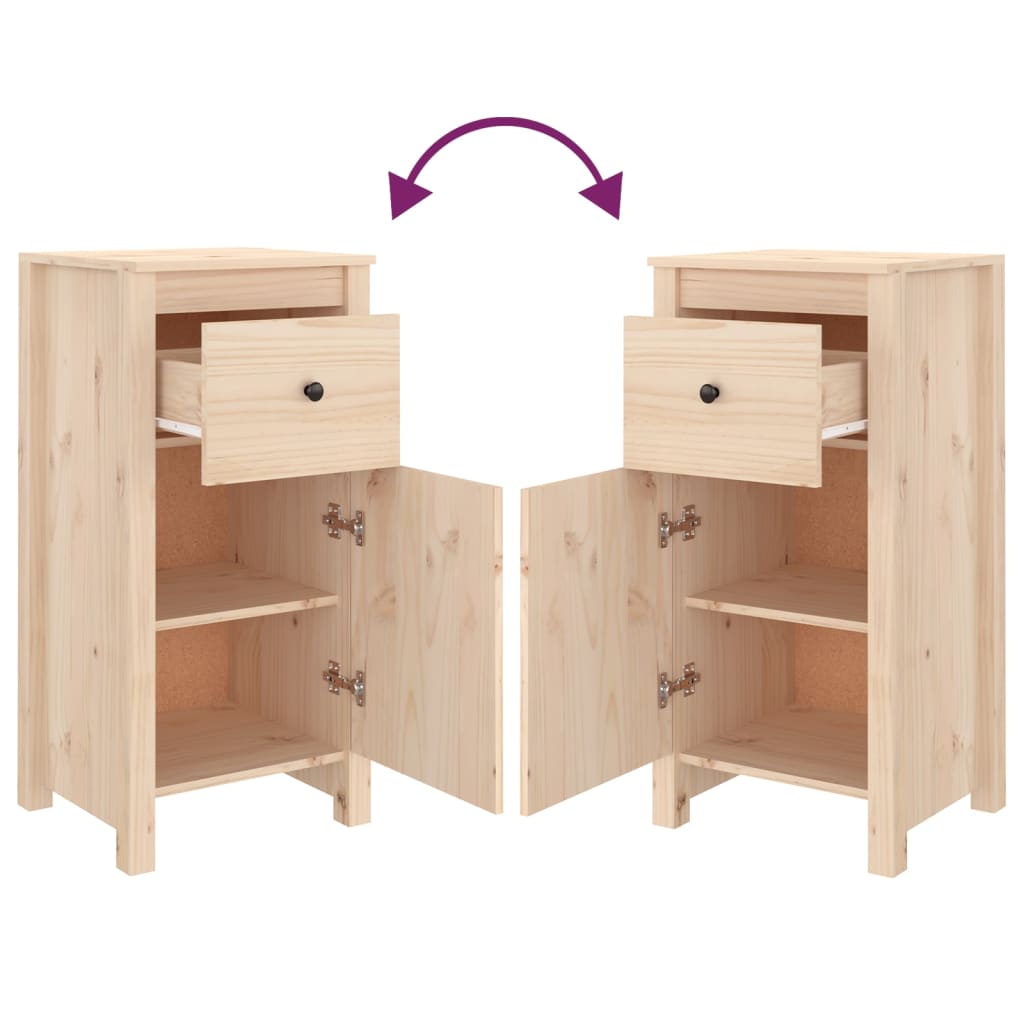 Dressoirs 2 st 40x35x80 cm massief grenenhout is nu te koop bij PeponiXL, paradijselijk wonen!