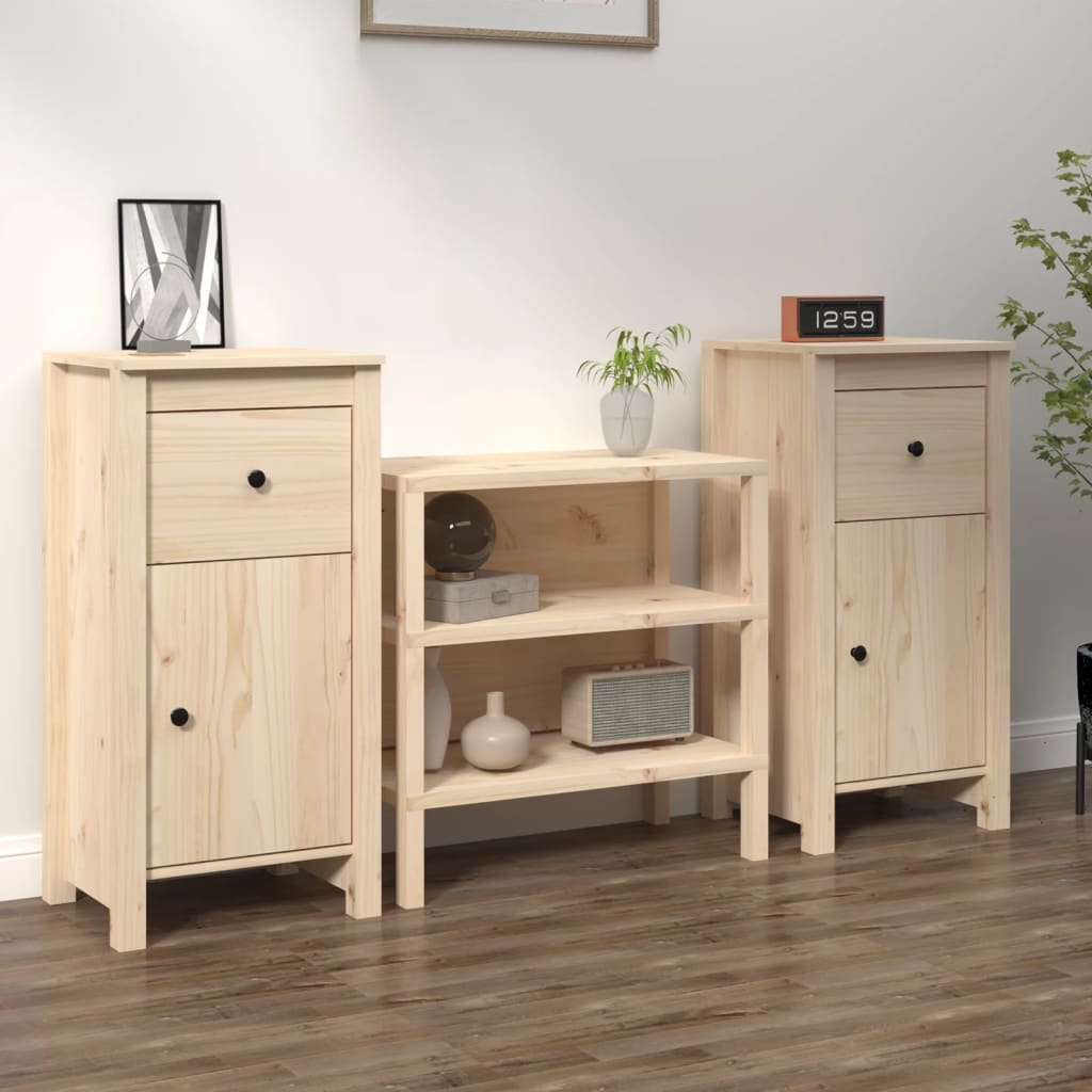 Dressoirs 2 st 40x35x80 cm massief grenenhout is nu te koop bij PeponiXL, paradijselijk wonen!