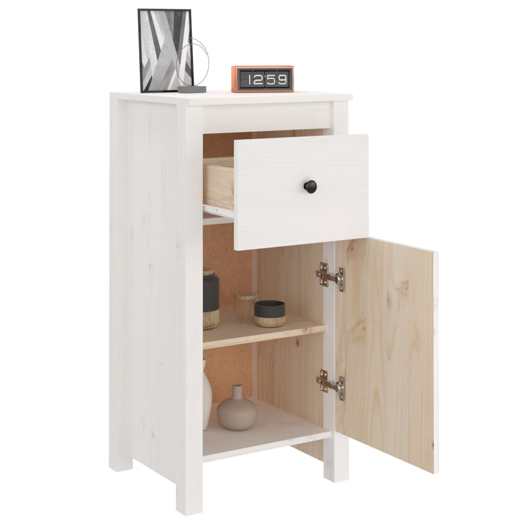 Dressoir 40x35x80 cm massief grenenhout wit is nu te koop bij PeponiXL, paradijselijk wonen!