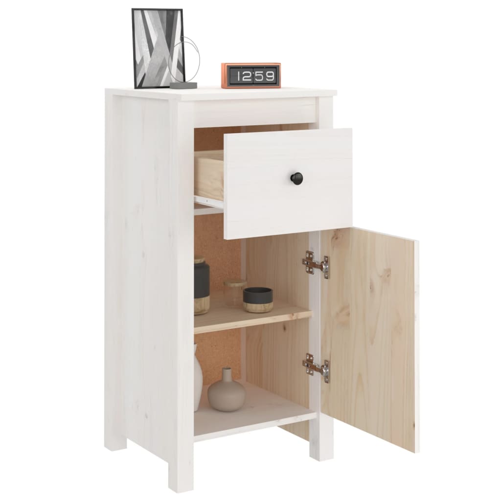 Dressoirs 2 st 40x35x80 cm massief grenenhout wit is nu te koop bij PeponiXL, paradijselijk wonen!