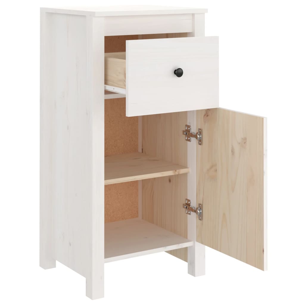 Dressoirs 2 st 40x35x80 cm massief grenenhout wit is nu te koop bij PeponiXL, paradijselijk wonen!