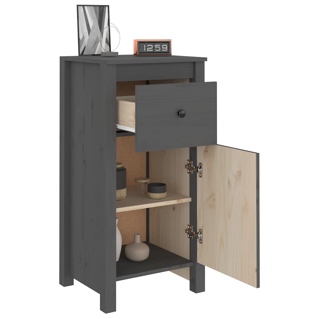 Dressoirs 2 st 40x35x80 cm massief grenenhout grijs is nu te koop bij PeponiXL, paradijselijk wonen!