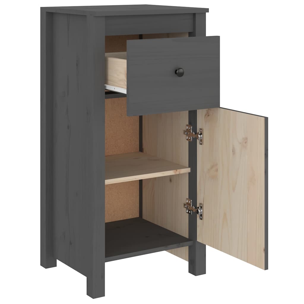 Dressoirs 2 st 40x35x80 cm massief grenenhout grijs is nu te koop bij PeponiXL, paradijselijk wonen!