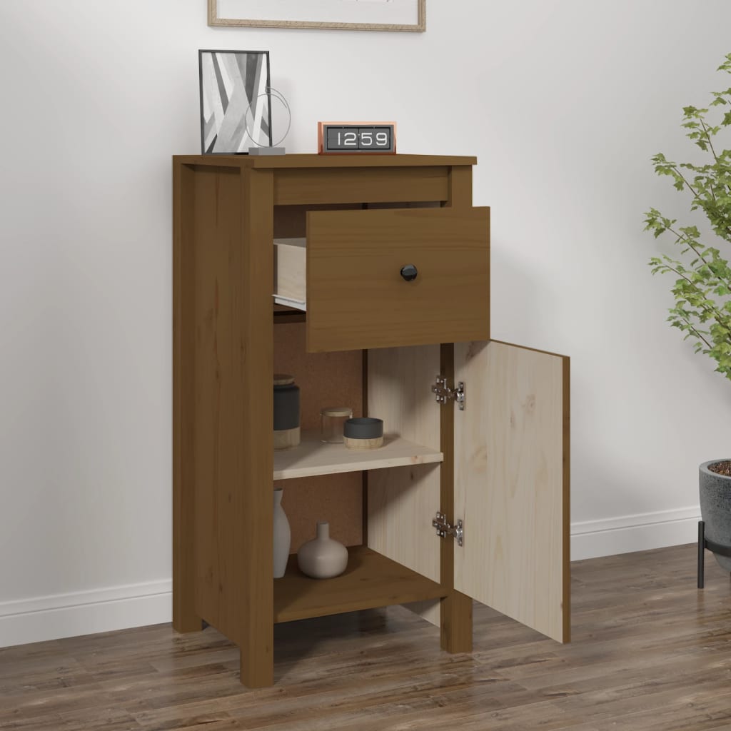 Dressoir 40x35x80 cm massief grenenhout honingbruin is nu te koop bij PeponiXL, paradijselijk wonen!