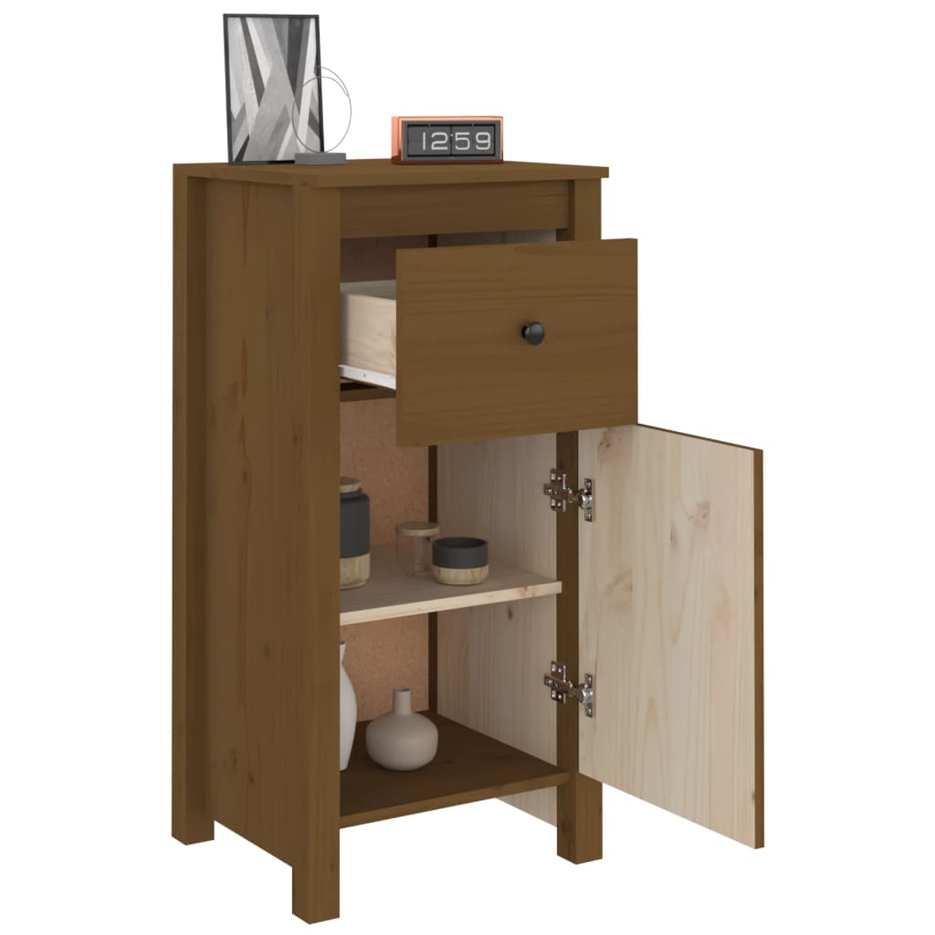 Dressoir 40x35x80 cm massief grenenhout honingbruin is nu te koop bij PeponiXL, paradijselijk wonen!