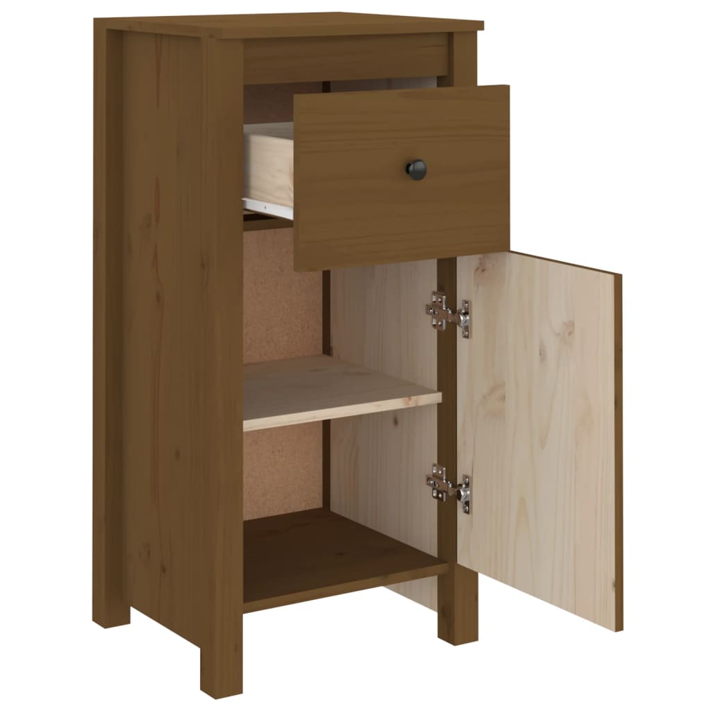 Dressoirs 2 st 40x35x80 cm massief grenenhout honingbruin is nu te koop bij PeponiXL, paradijselijk wonen!