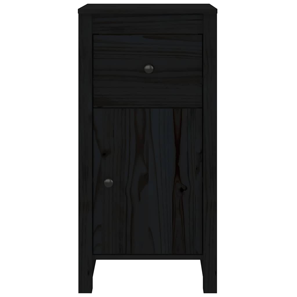 Dressoirs 2 st 40x35x80 cm massief grenenhout zwart is nu te koop bij PeponiXL, paradijselijk wonen!