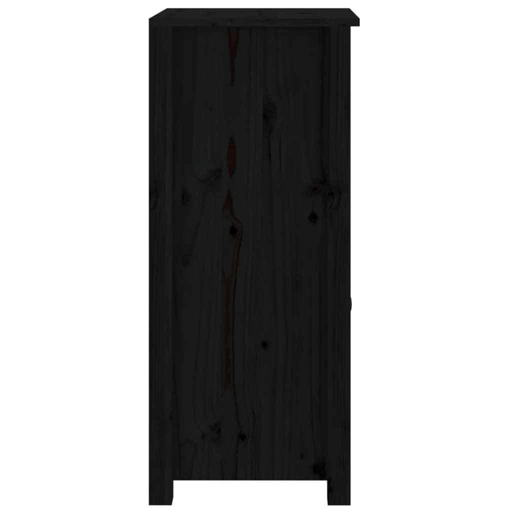 Dressoirs 2 st 40x35x80 cm massief grenenhout zwart is nu te koop bij PeponiXL, paradijselijk wonen!